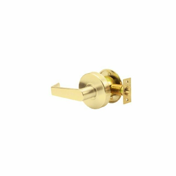 Trans Atlantic Co. Grade 2 Commercial Exit Cylindrical Hall/Closet Passage Door Lever Set in Bright Brass DL-LSV20-US3